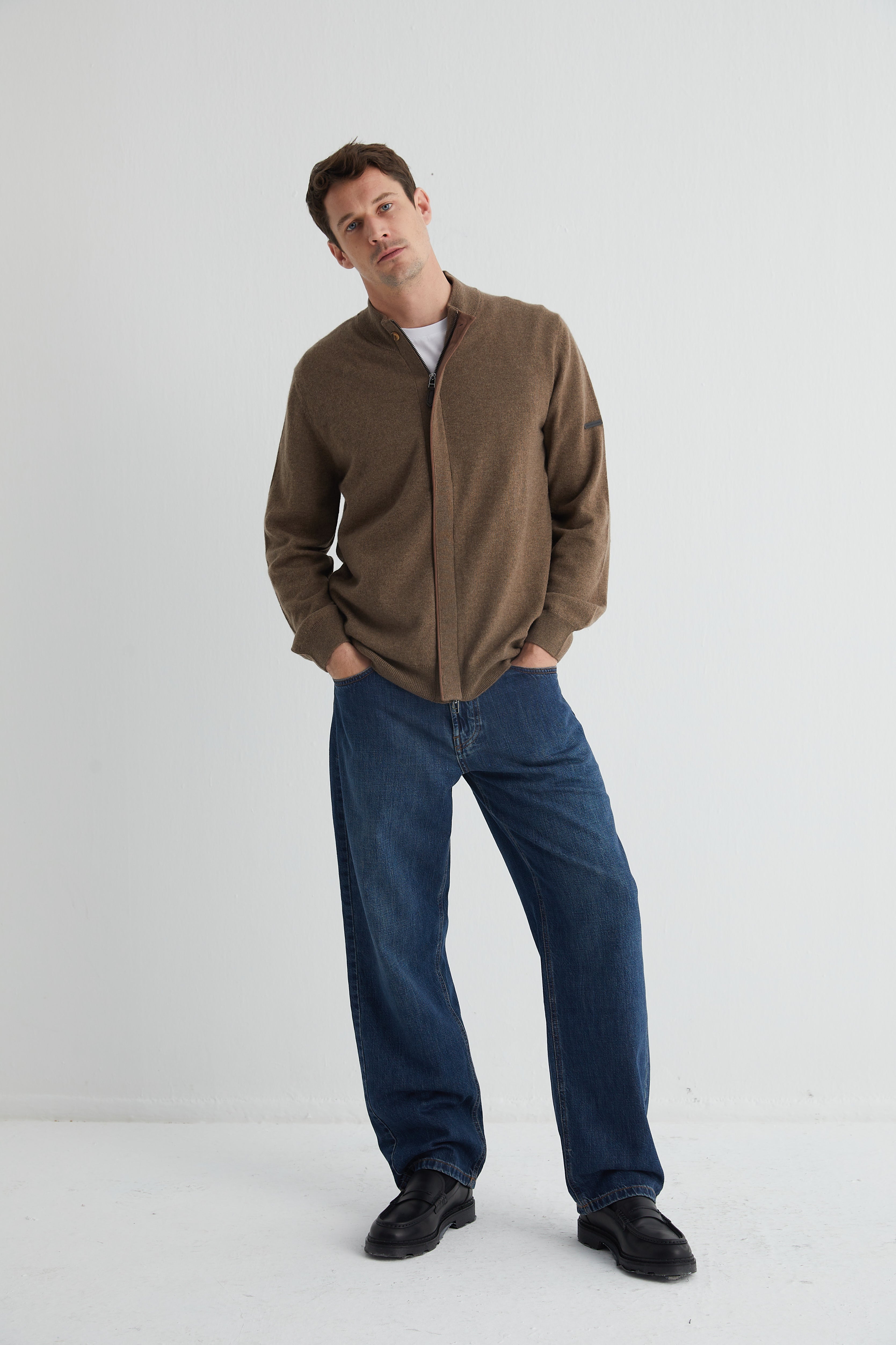 Vizon Saf Kaşmir Erkek Hırka