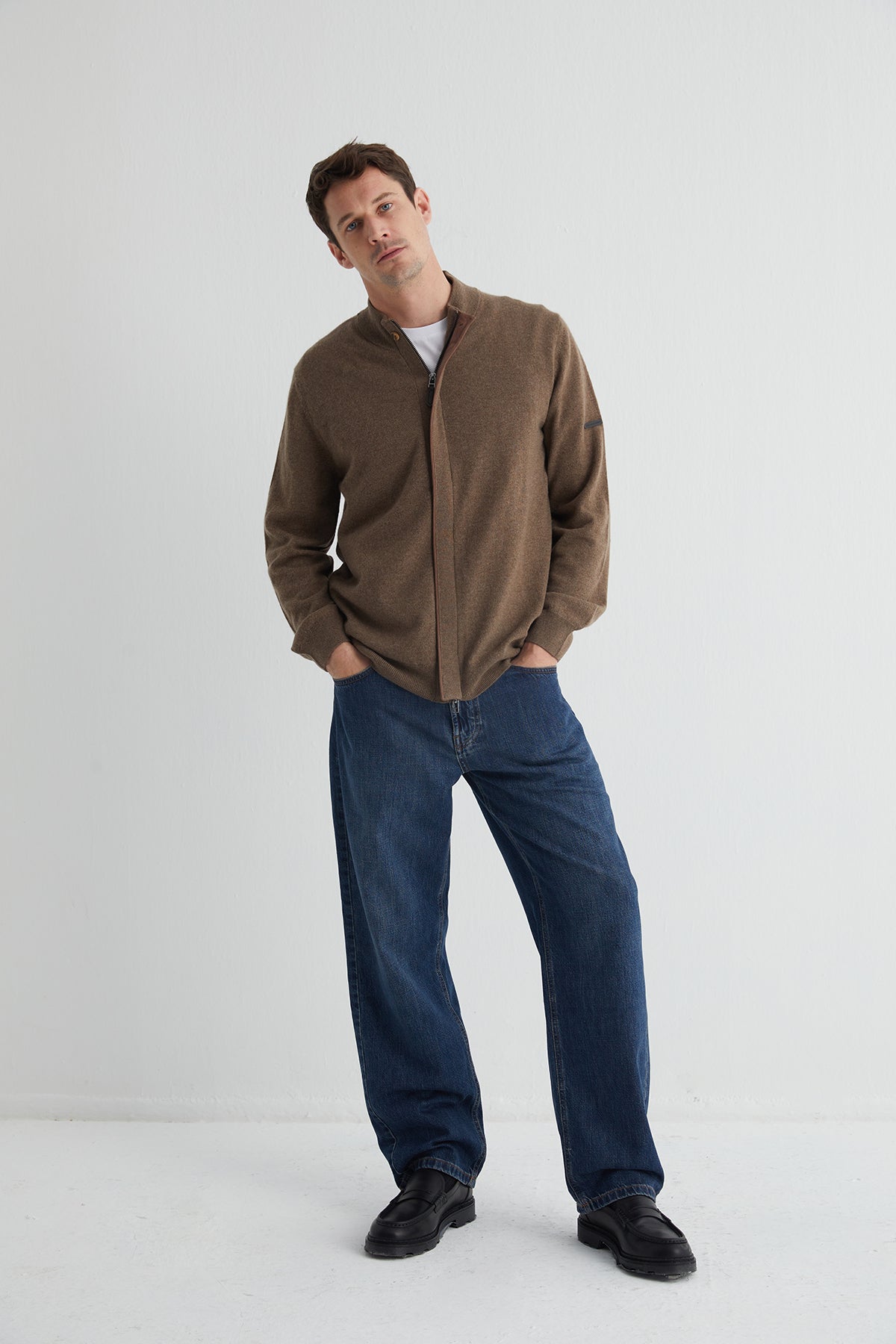 Vizon Saf Kaşmir Erkek Hırka