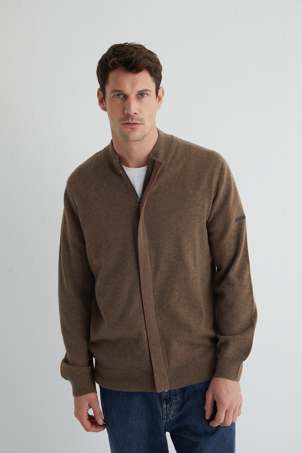 Vizon Saf Kaşmir Erkek Hırka