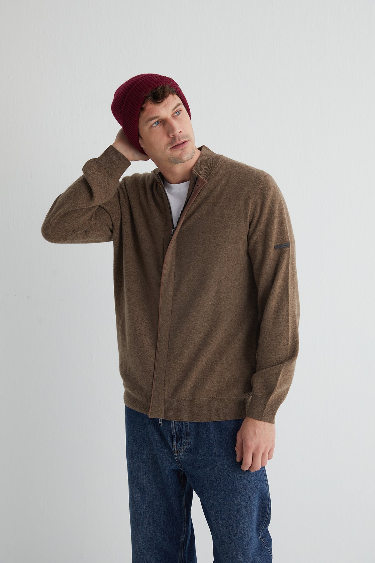 Bordo Copenhagen Saf Yün Ribana Bere