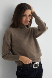 Vizon Lilly Saf Kaşmir Balıkçı Yaka Kazak