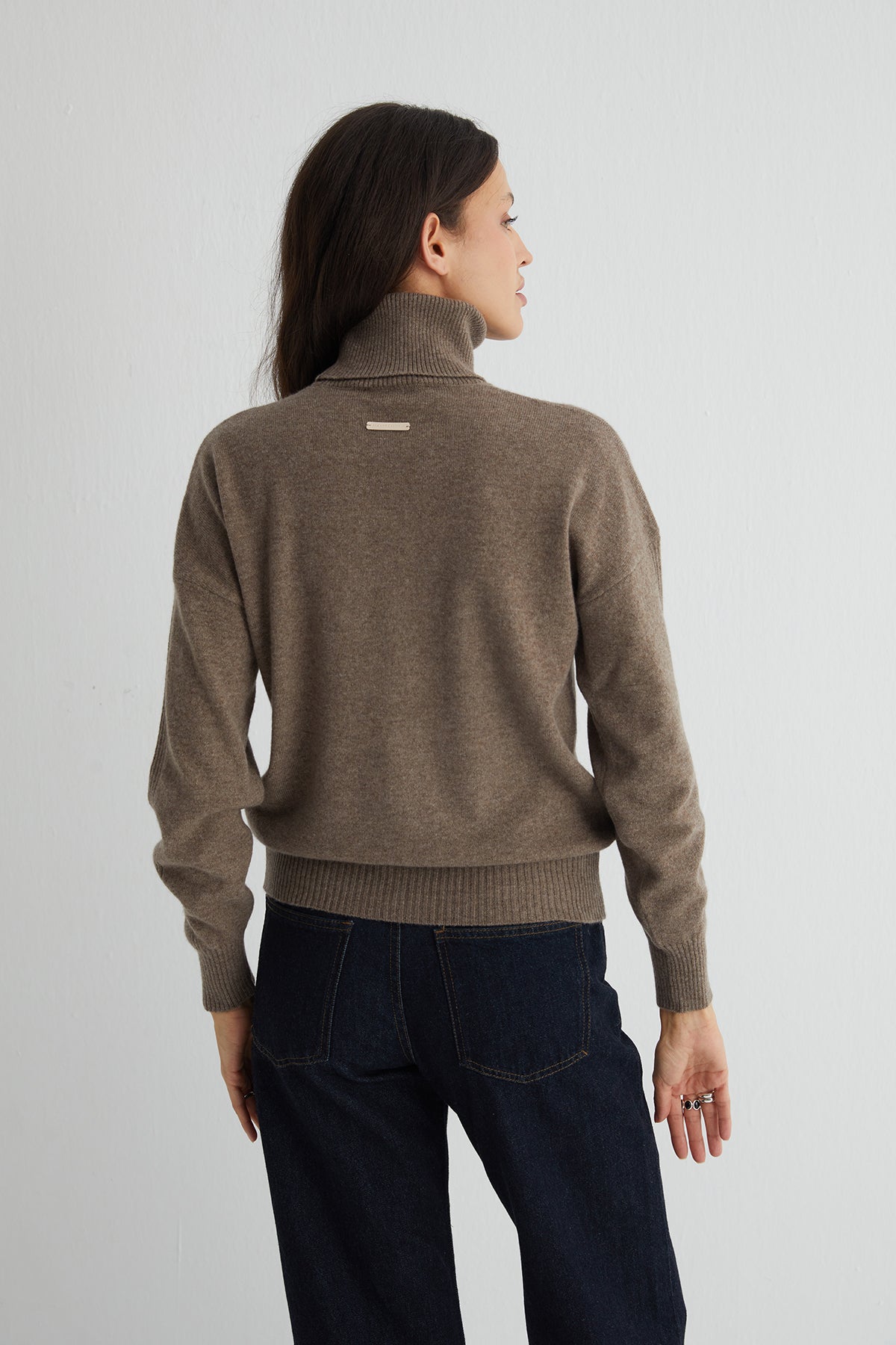 Vizon Lilly Saf Kaşmir Balıkçı Yaka Kazak