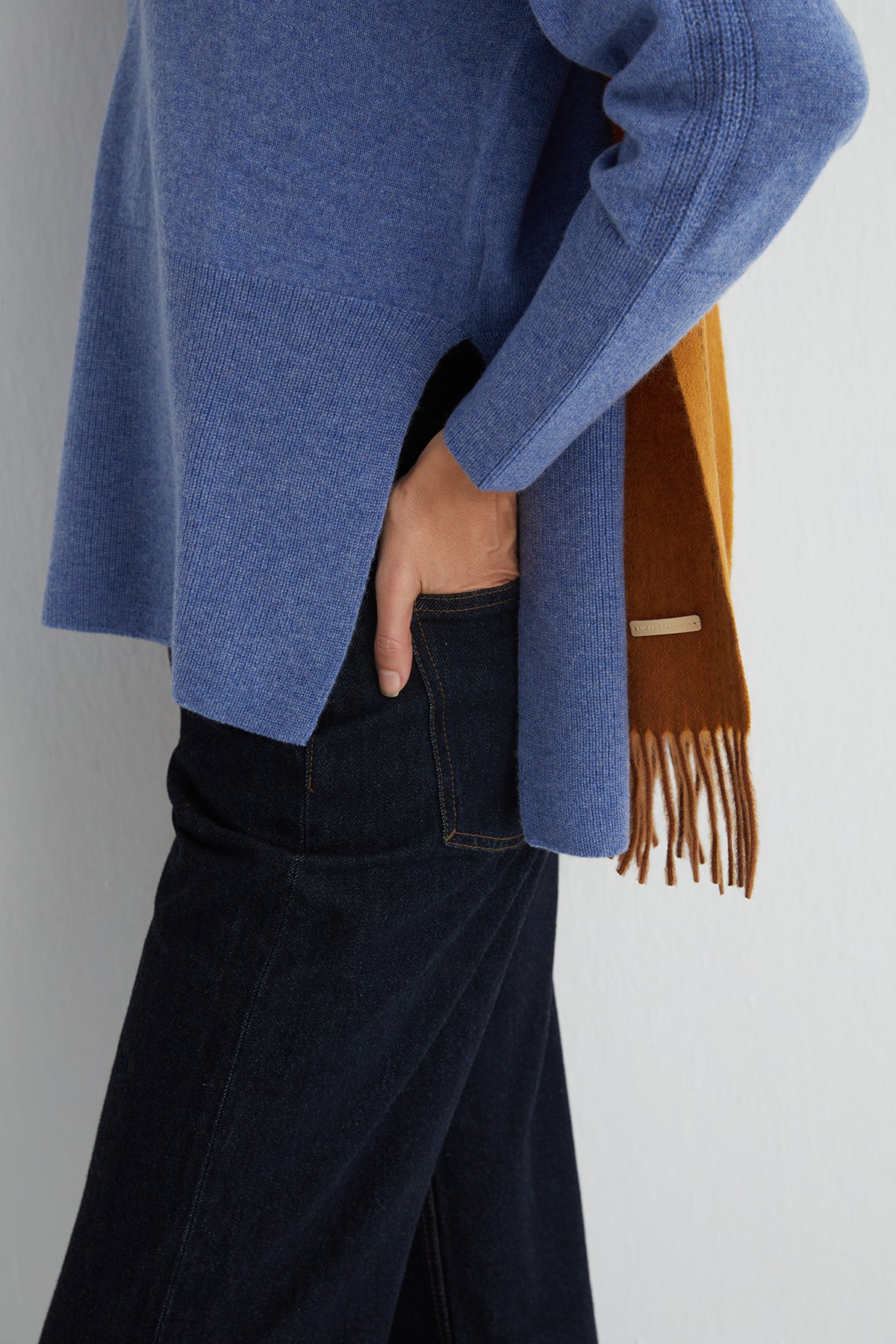 Karamel Patrick Saf Kaşmir Atkı 30x164