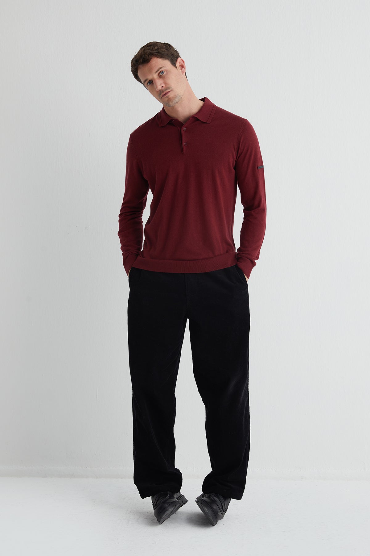 Bordo Paul İpek Kaşmir Polo