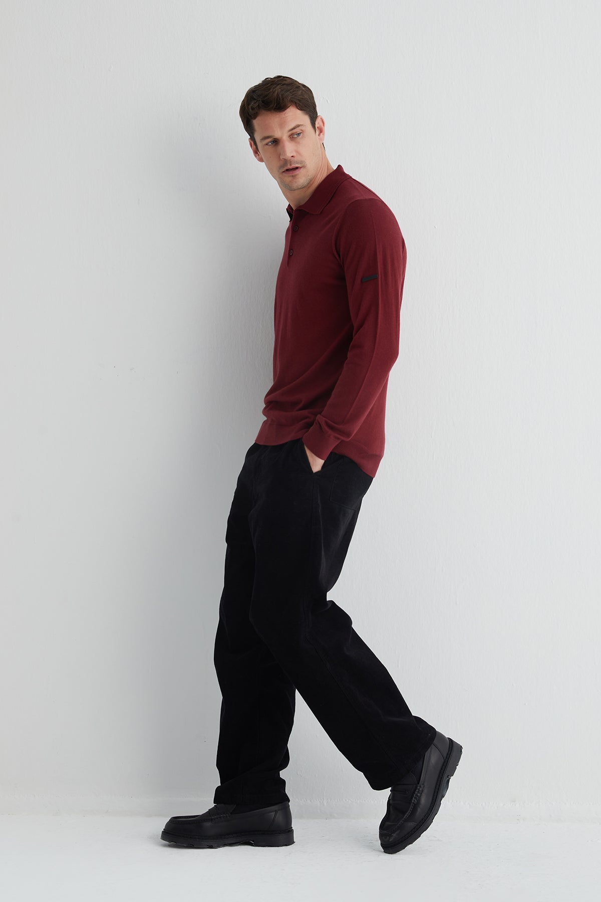 Bordo Paul İpek Kaşmir Polo