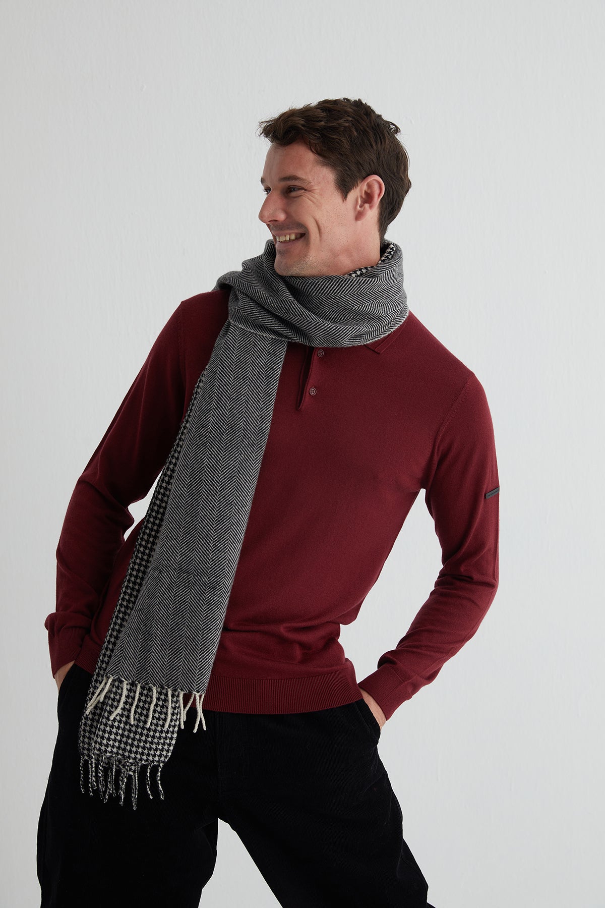 Bordo Paul İpek Kaşmir Polo