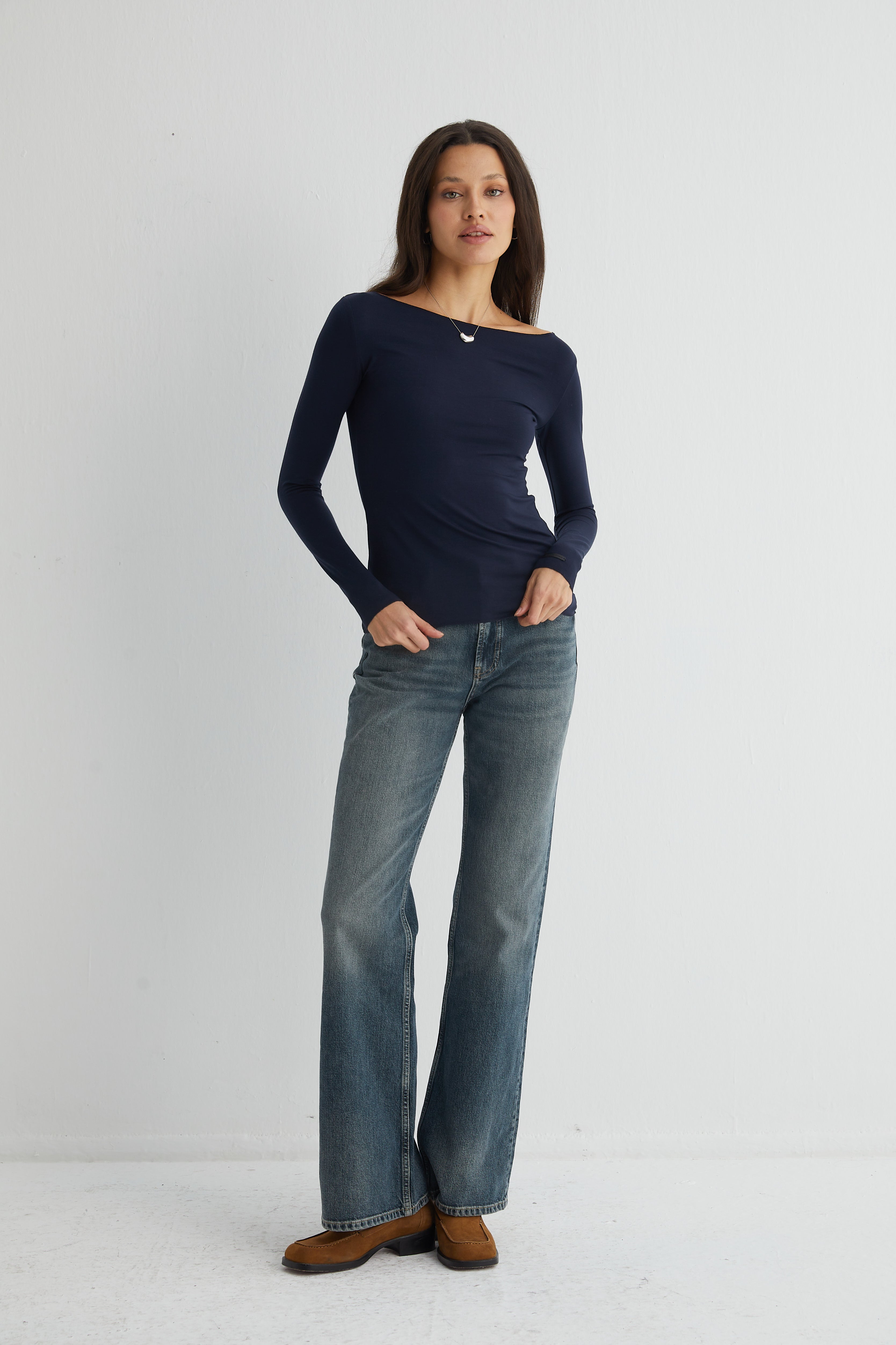 Lacivert Ultralight Kayık Yaka Üst