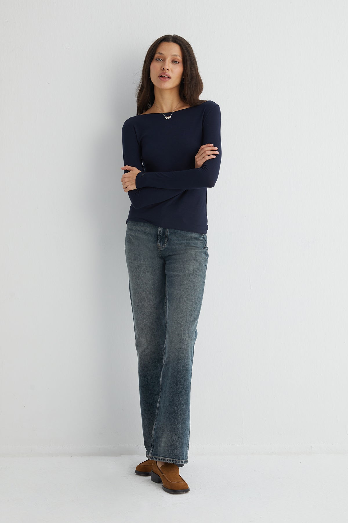 Lacivert Ultralight Kayık Yaka Üst