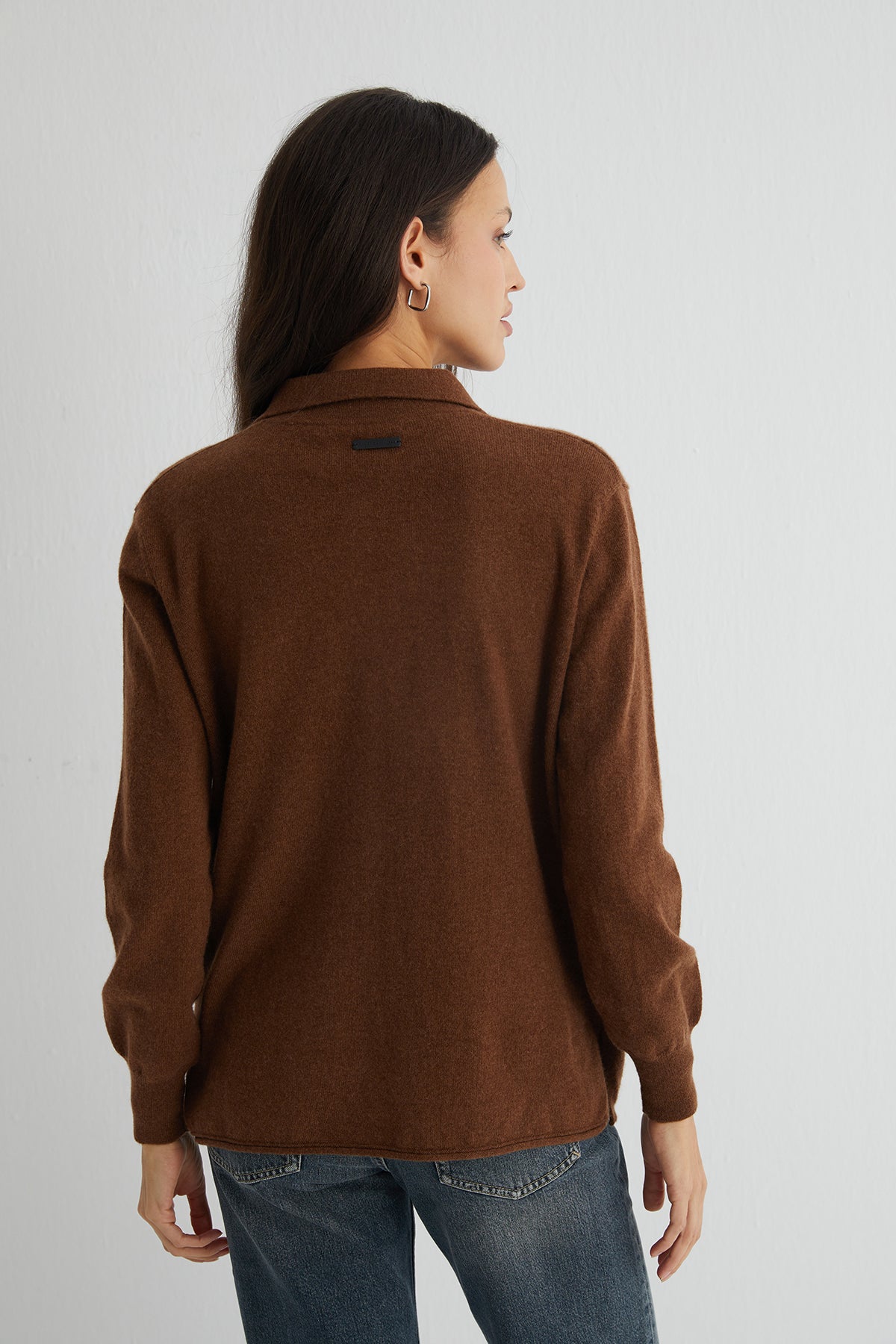 Moka Agata Saf Kaşmir Triko Gömlek