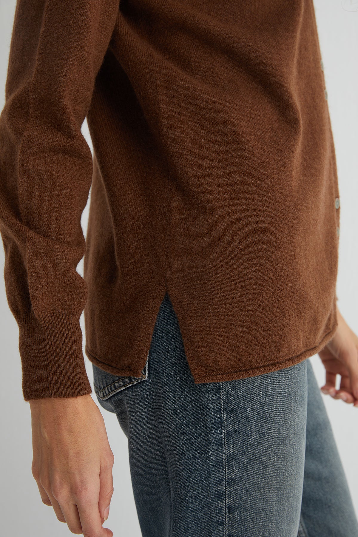 Moka Agata Saf Kaşmir Triko Gömlek