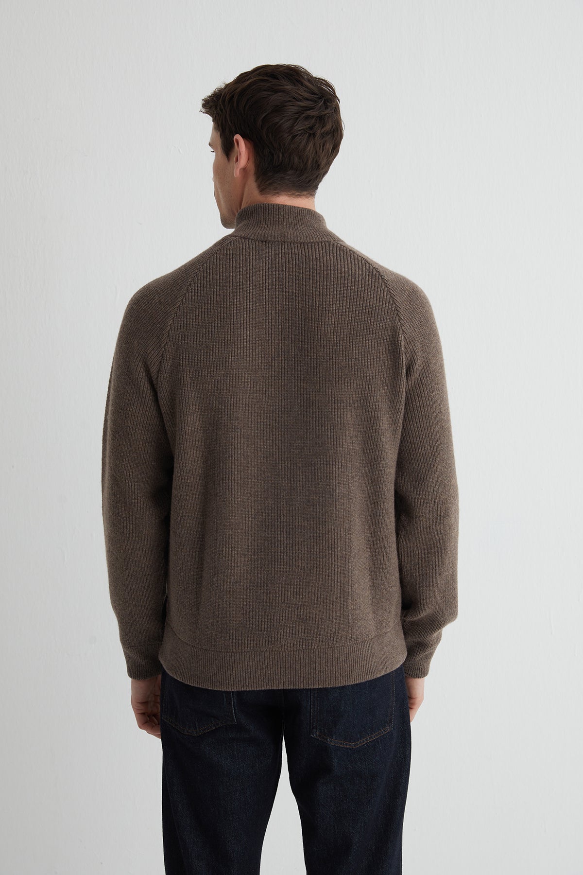 Kahverengi Kaşmirli Süet Erkek Hırka