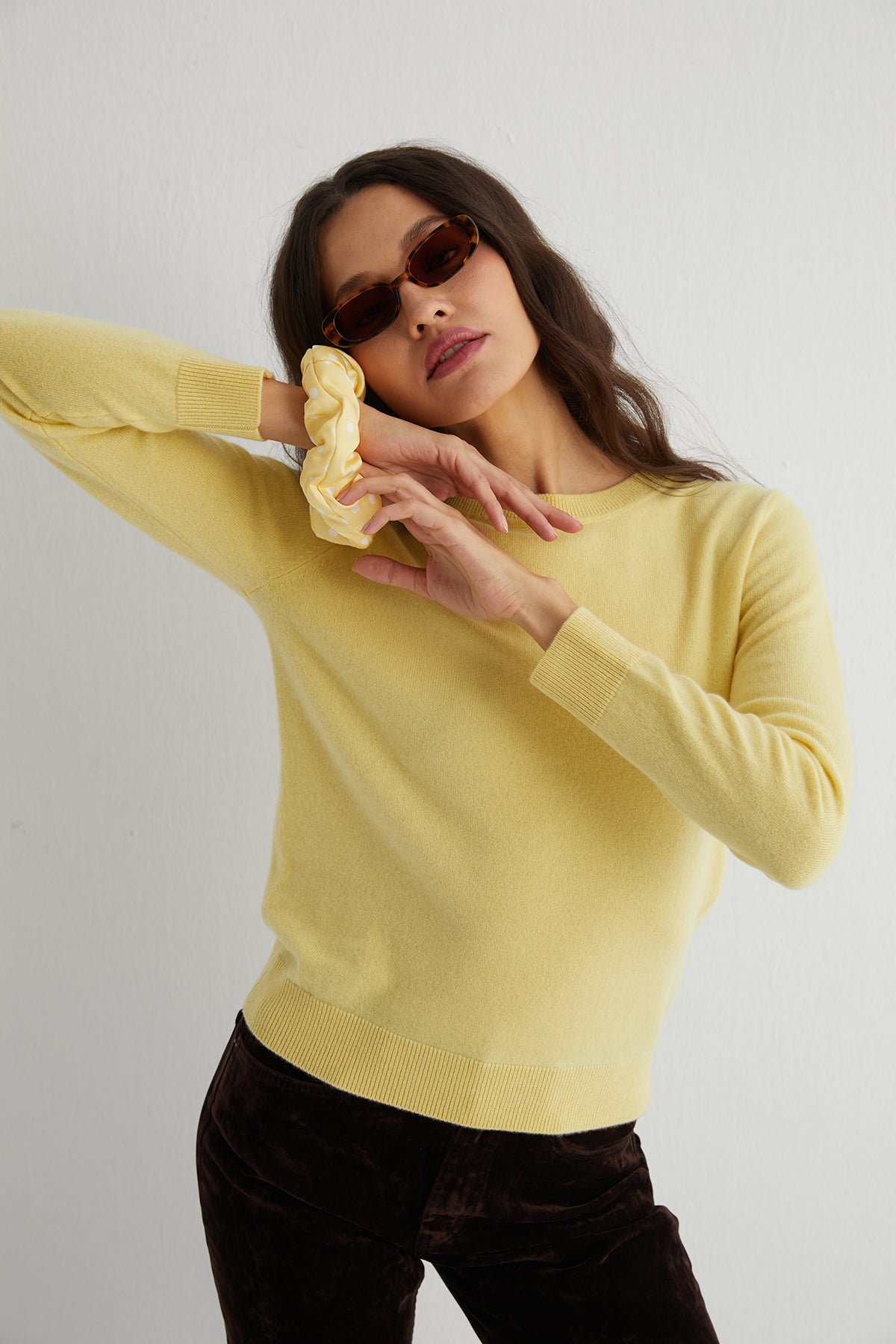 Sarı Anabel Saf İpek Toka