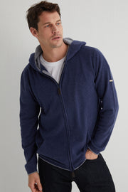 Denim Scott Saf Kaşmir Kapüşonlu Hırka