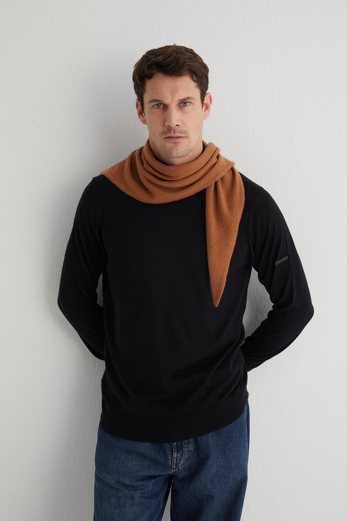 Siyah Paul İpek Kaşmir Yarım Balıkçı Triko