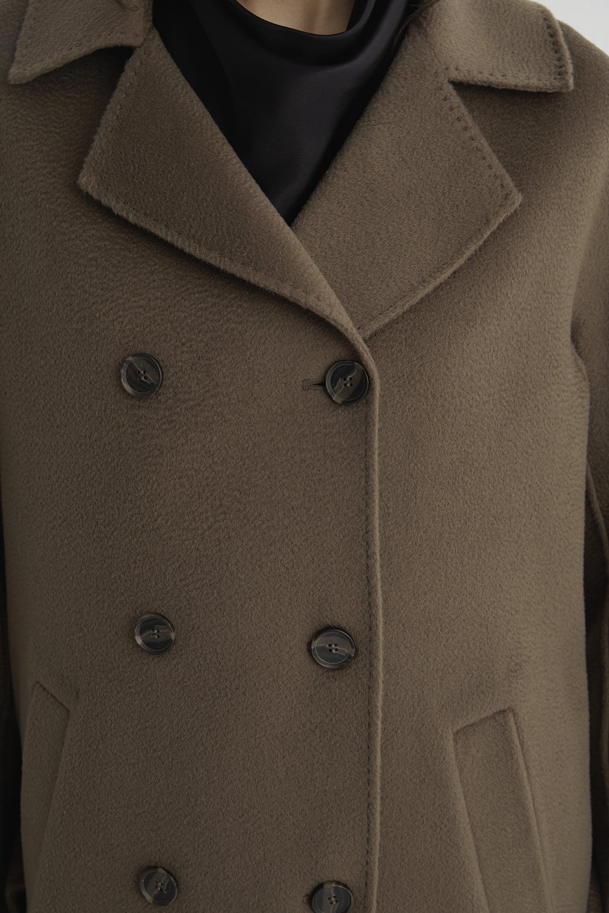 Haki Meghan Kaşmirli Palto