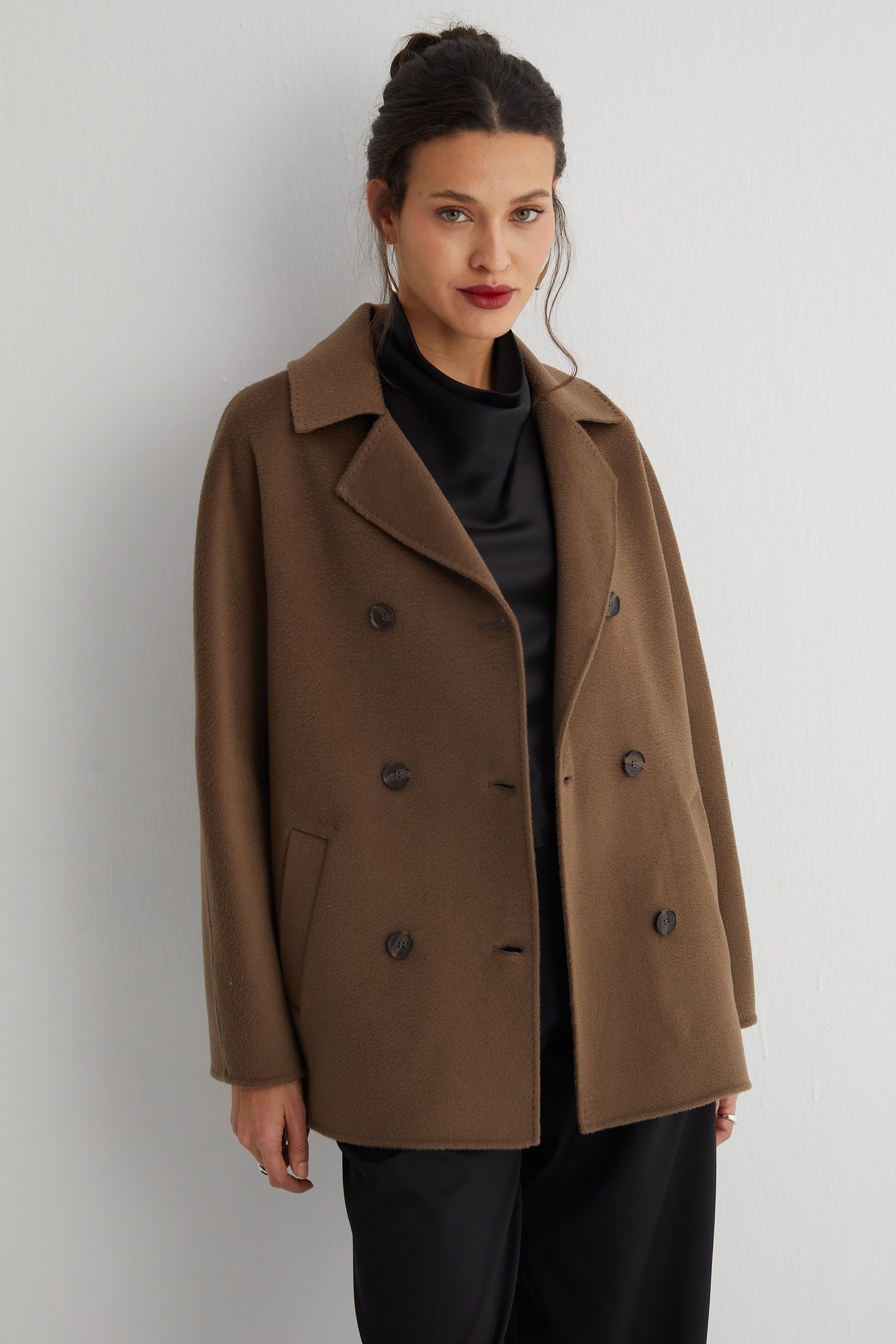 Haki Meghan Kaşmirli Palto