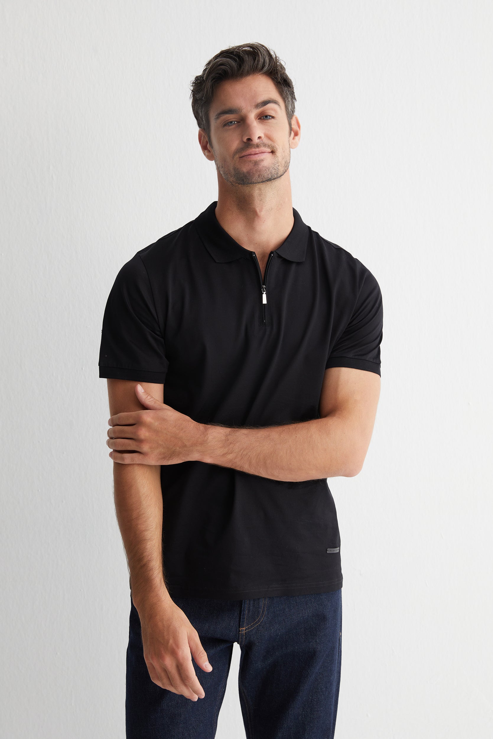 Siyah Kevin Kısa Kollu Polo