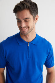 Koyu Mavi Kevin Kısa Kollu Triko Polo