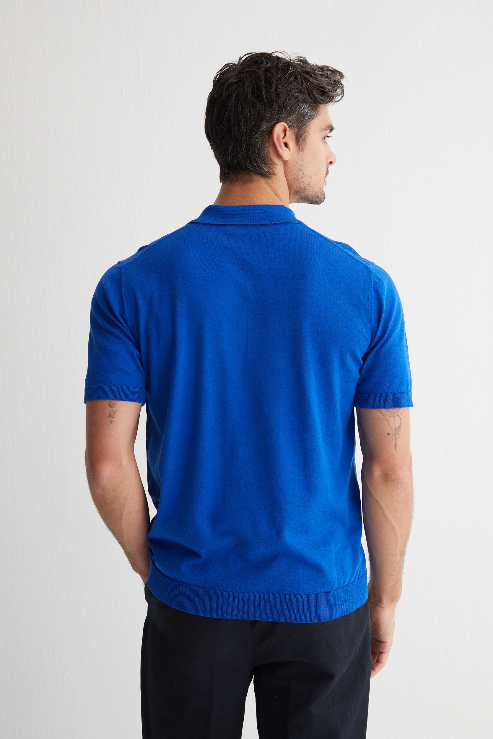 Koyu Mavi Kevin Kısa Kollu Triko Polo