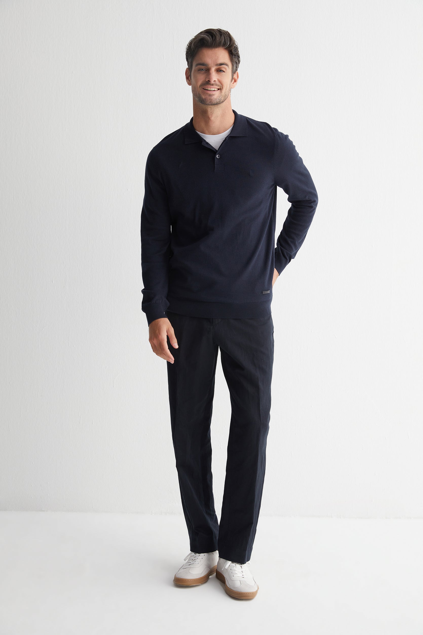 Lacivert Luigi Polo Yaka Triko