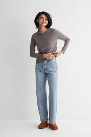 Vizon Agata Saf Kaşmir Bisiklet Yaka Kazak