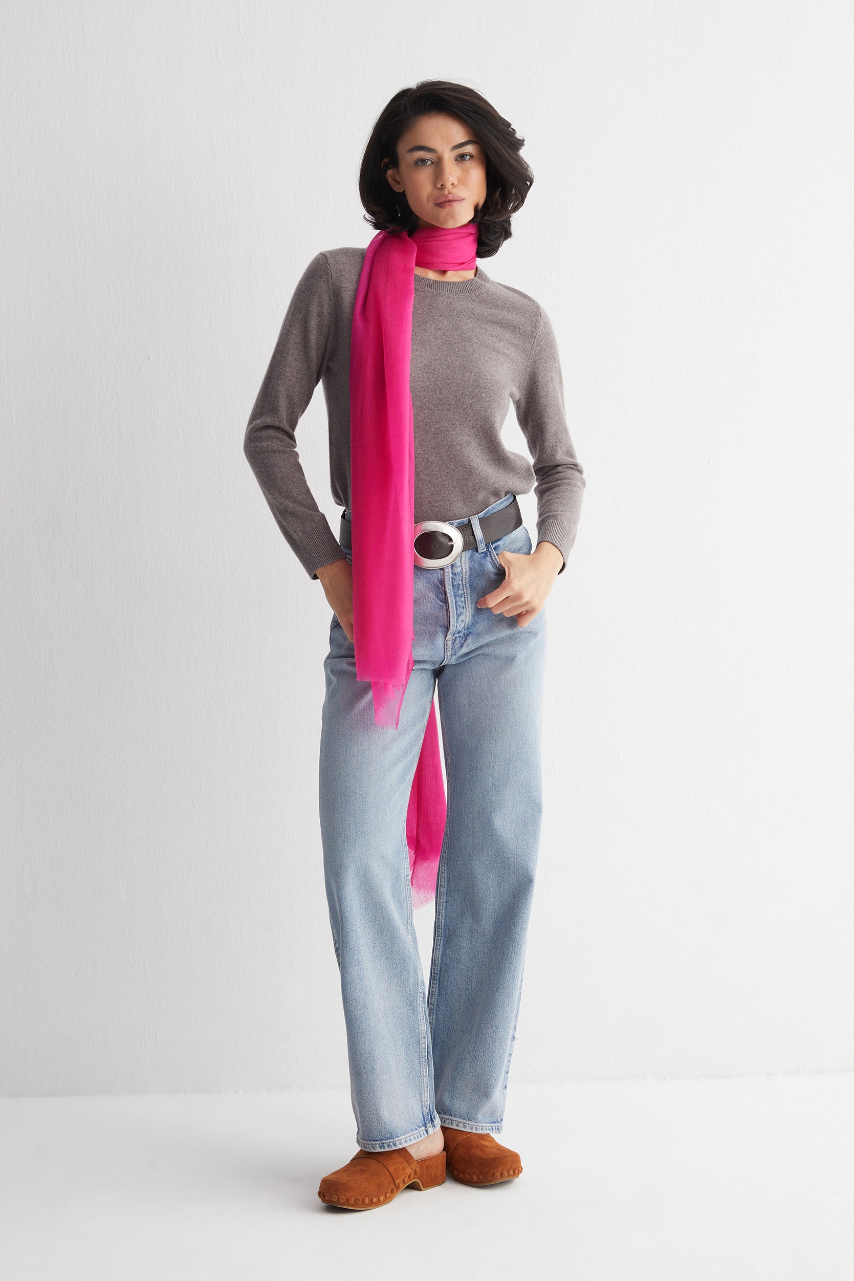 Vizon Agata Saf Kaşmir Bisiklet Yaka Kazak