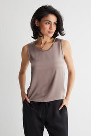 Vizon Toscana İpek Yuvarlak Yaka Bluz