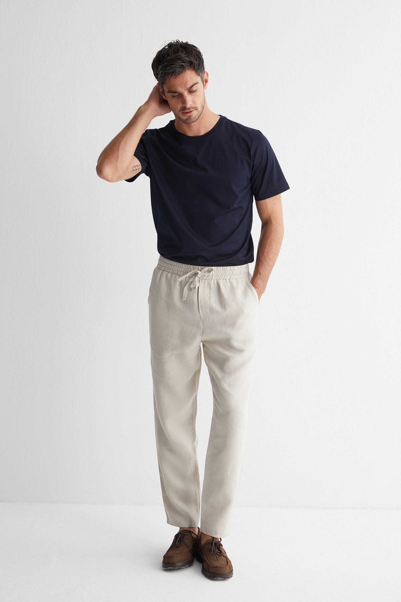 Bej Leon Keten Erkek Pantolon