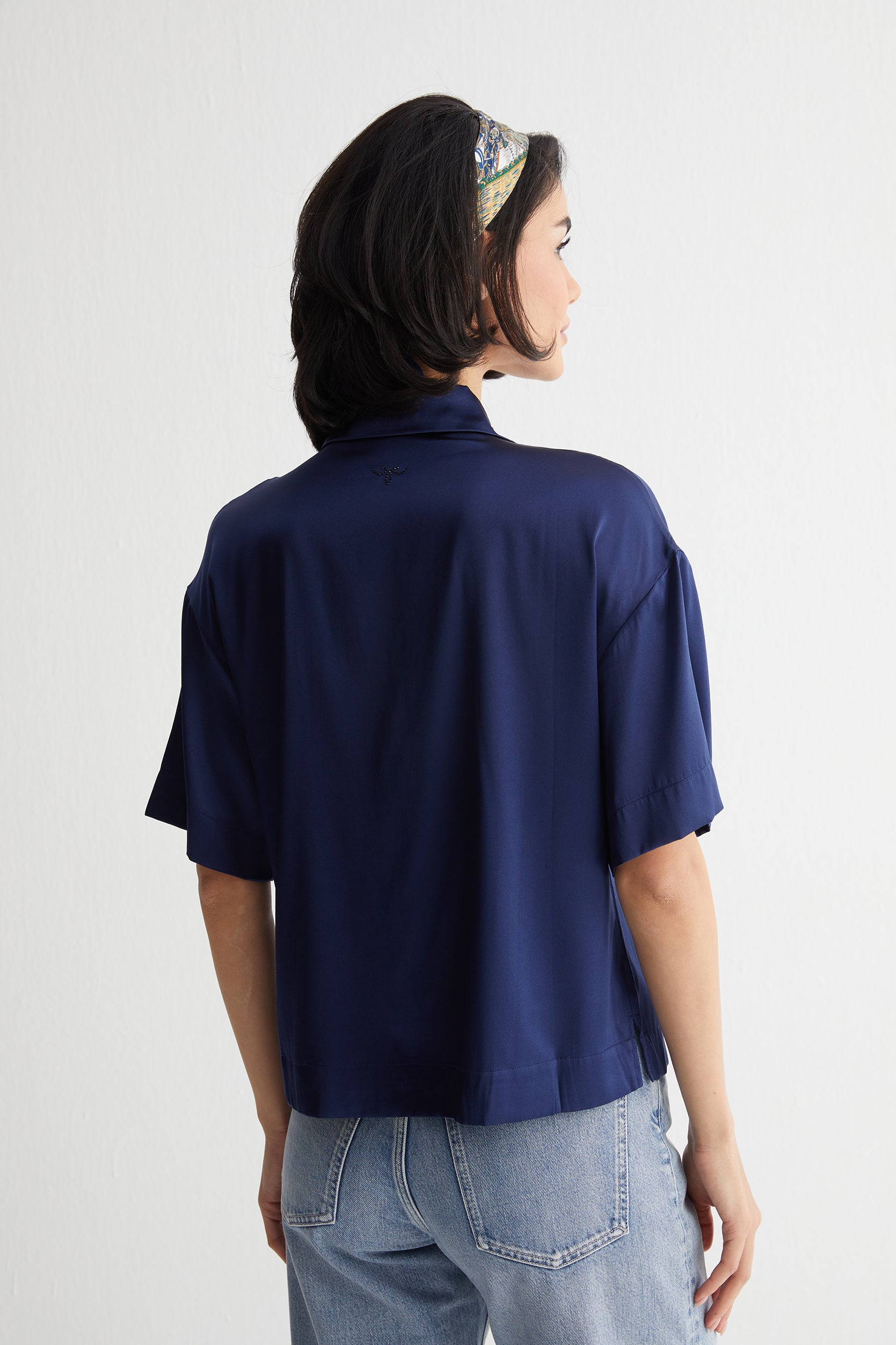 Koyu Yeşil Açık Yeşil Laila Saf İpek Kare Eşarp 50x50 cm