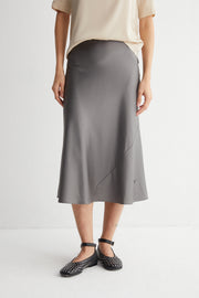 Gri Toscana İpek Elbise