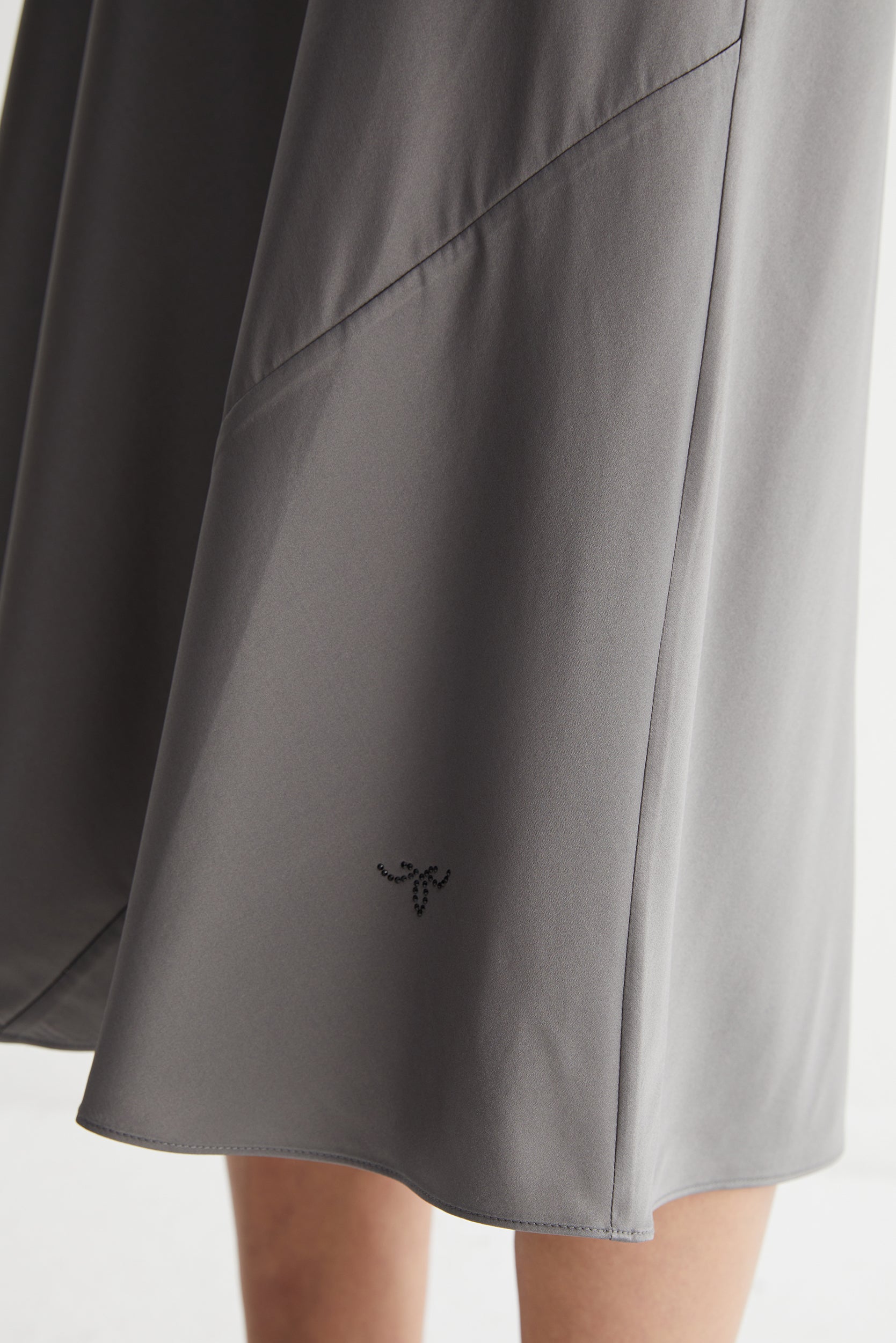 Gri Toscana İpek Elbise