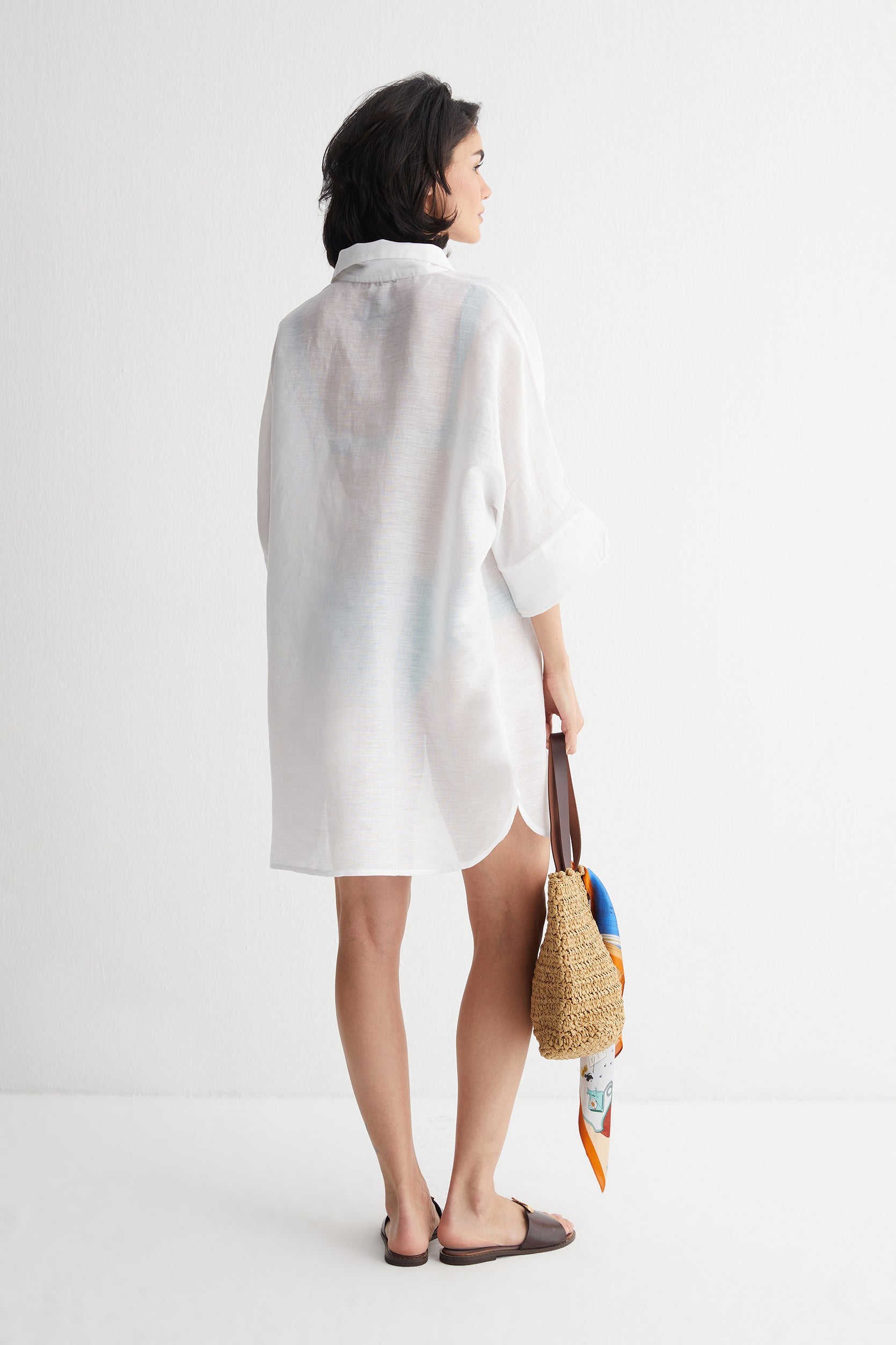 Bej Nina Rafya Çanta 32x25x11cm