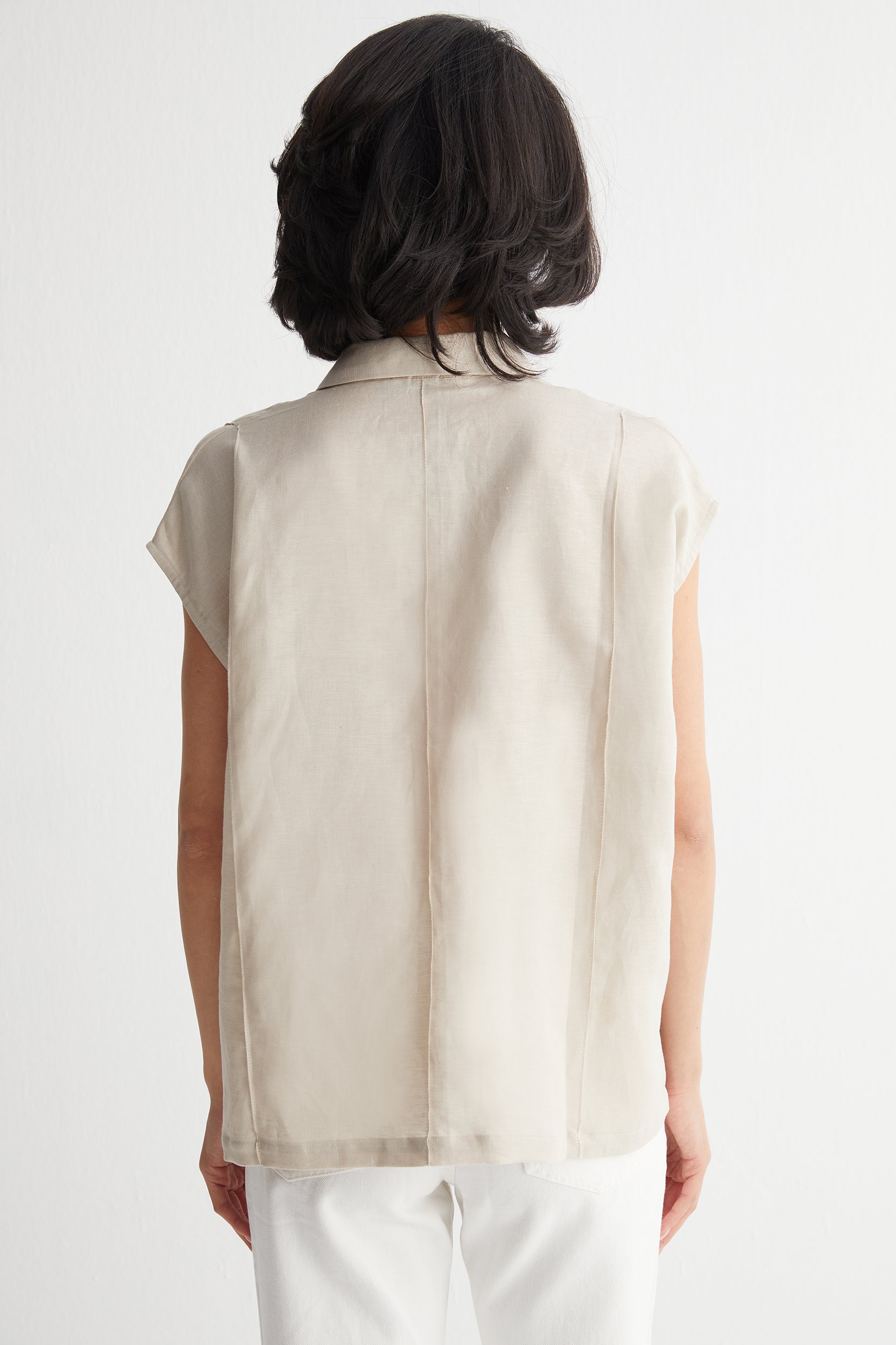 Bej Cassandra Kolsuz Gömlek