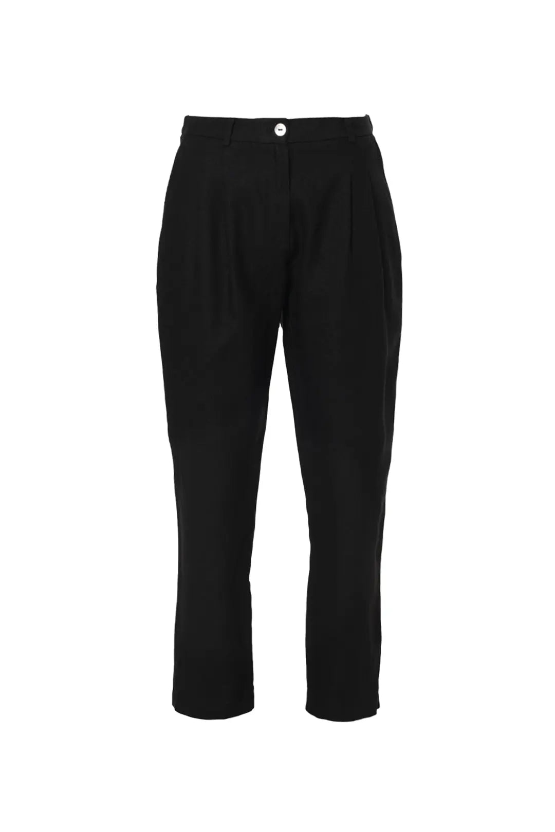 Siyah Kate Keten Pantalon Woman