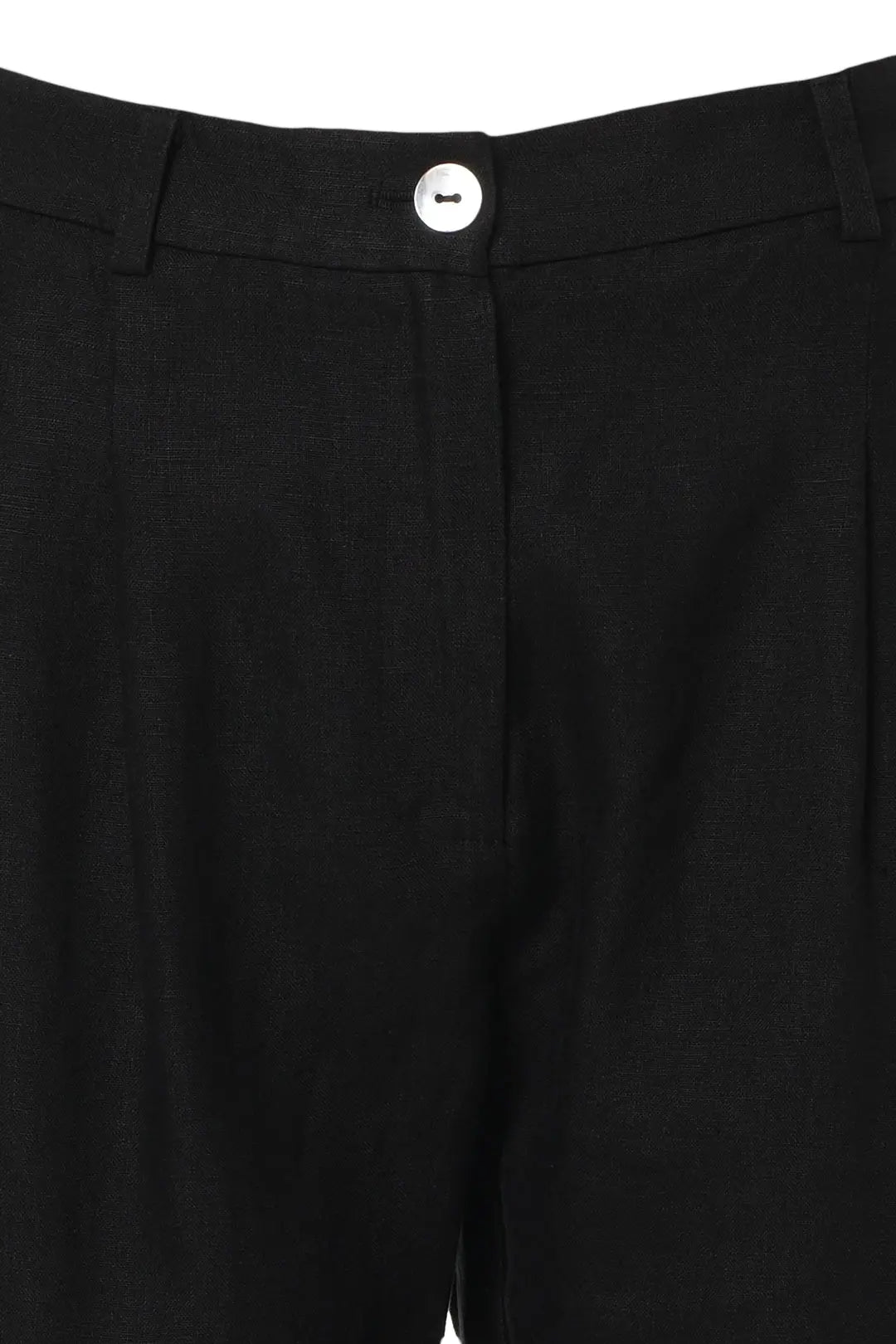 Siyah Kate Keten Pantalon Woman