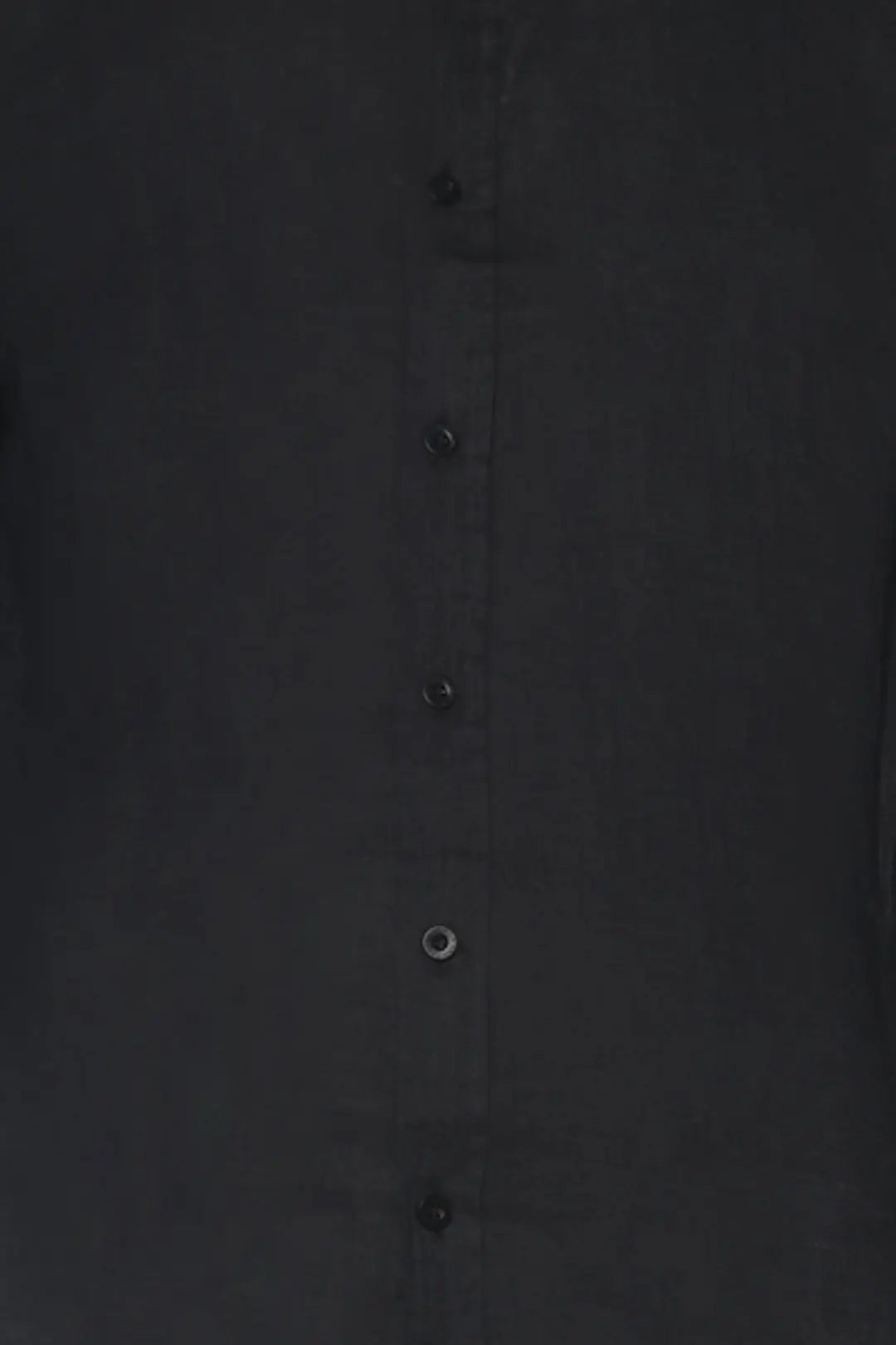 Siyah Keten Leon Regular Kesim Erkek Gömlek MAN