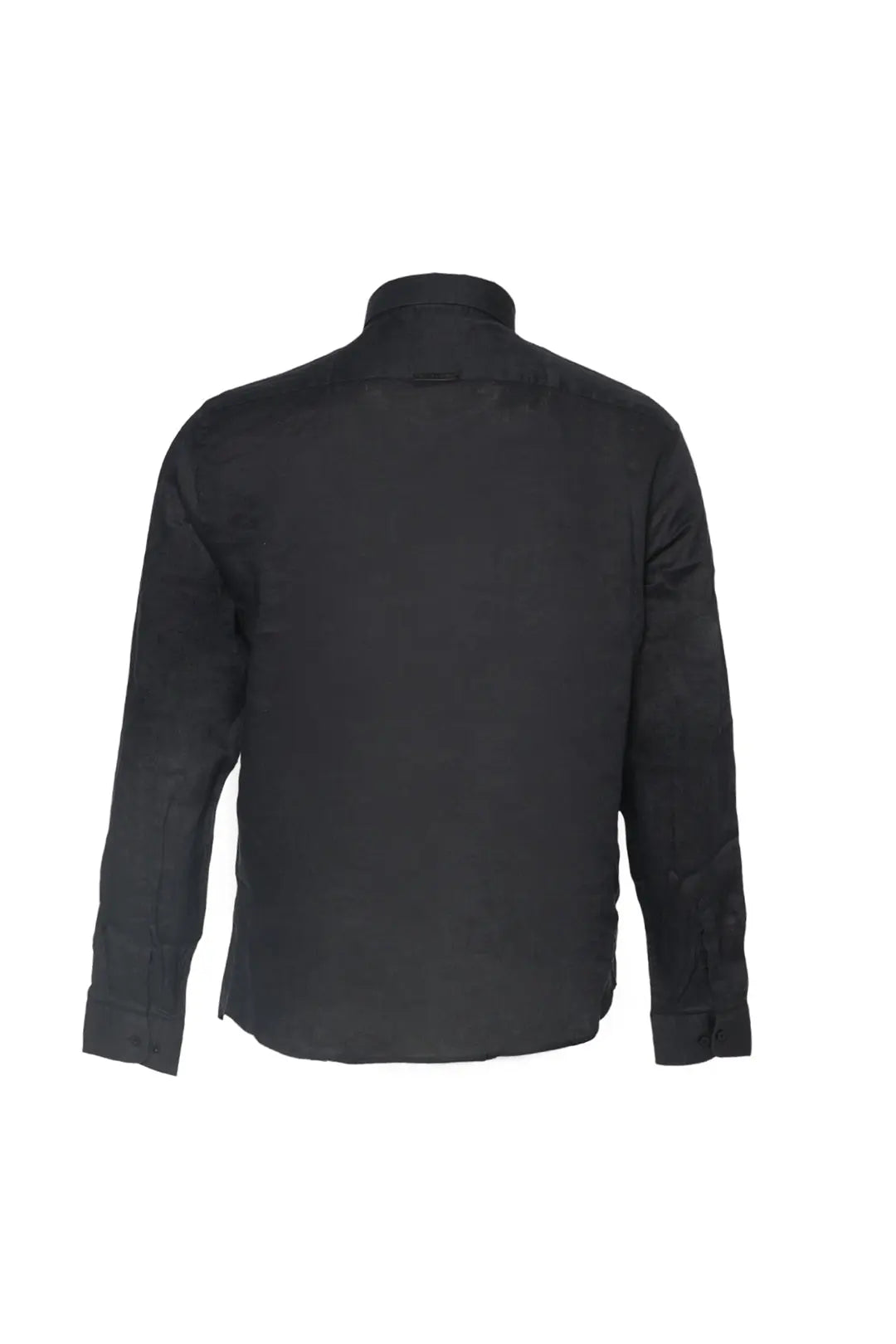 Siyah Keten Leon Regular Kesim Erkek Gömlek MAN