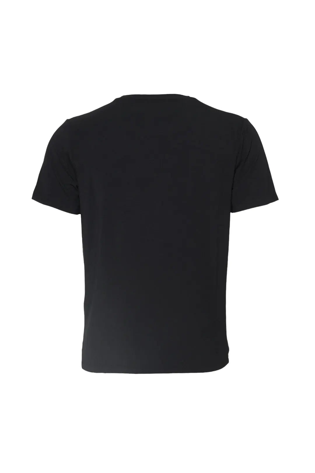 Siyah Modal Fersatile Yuvarlak Yaka Kısa Kollu Erkek Tişört Silk and Cashmere