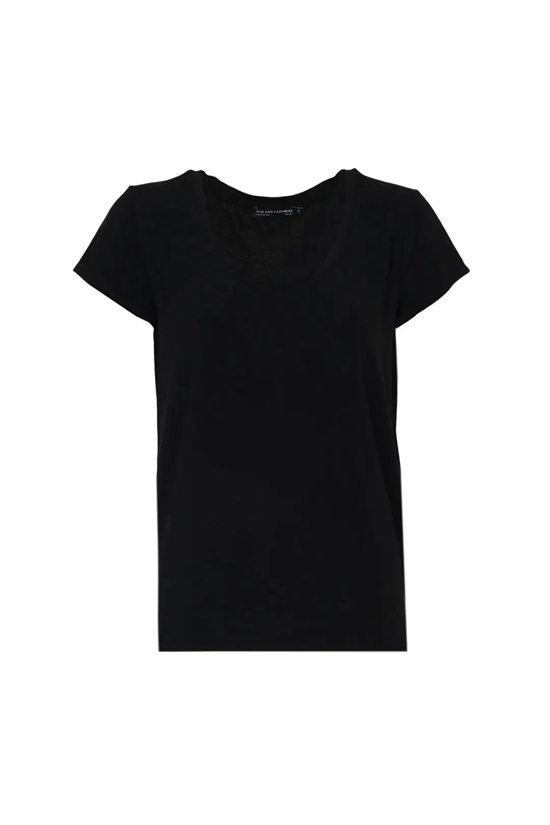 Siyah Modal Tracy Rahat Kesim Yuvarlak Yaka Kadın Tişört Woman