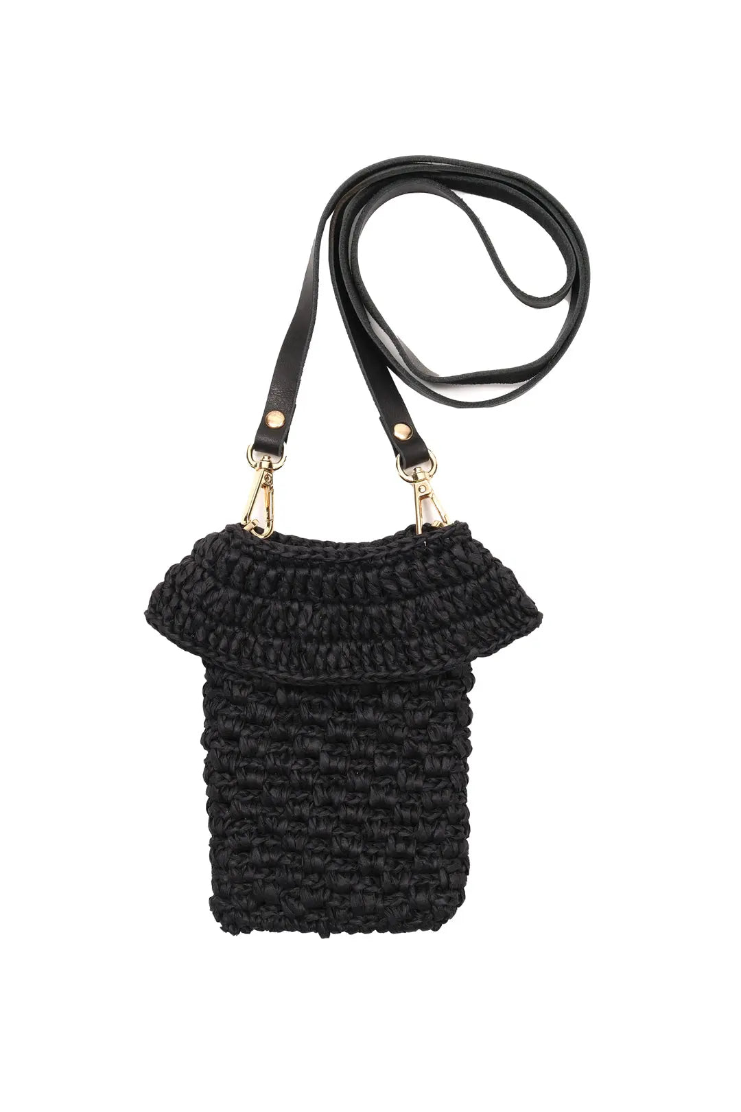 Siyah Nina Rafya Telefon Kılıfı Silk and Cashmere