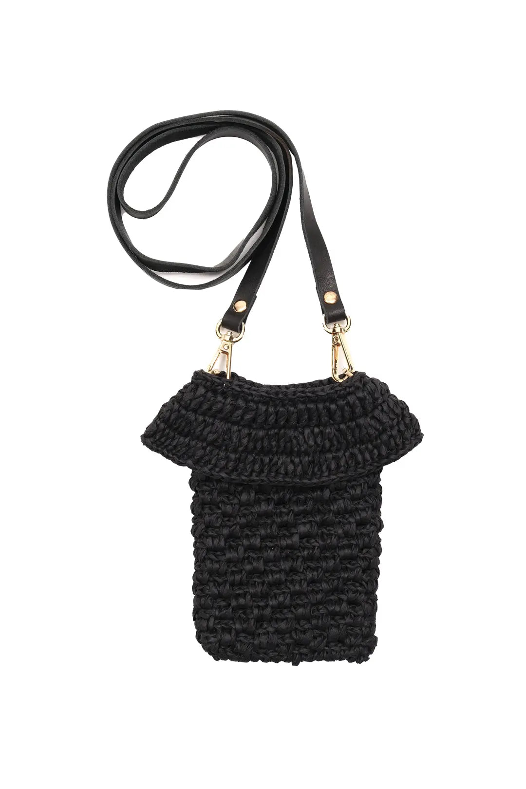 Siyah Nina Rafya Telefon Kılıfı Silk and Cashmere