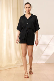 Siyah Pamuk Cassandra Kadın Şort Woman