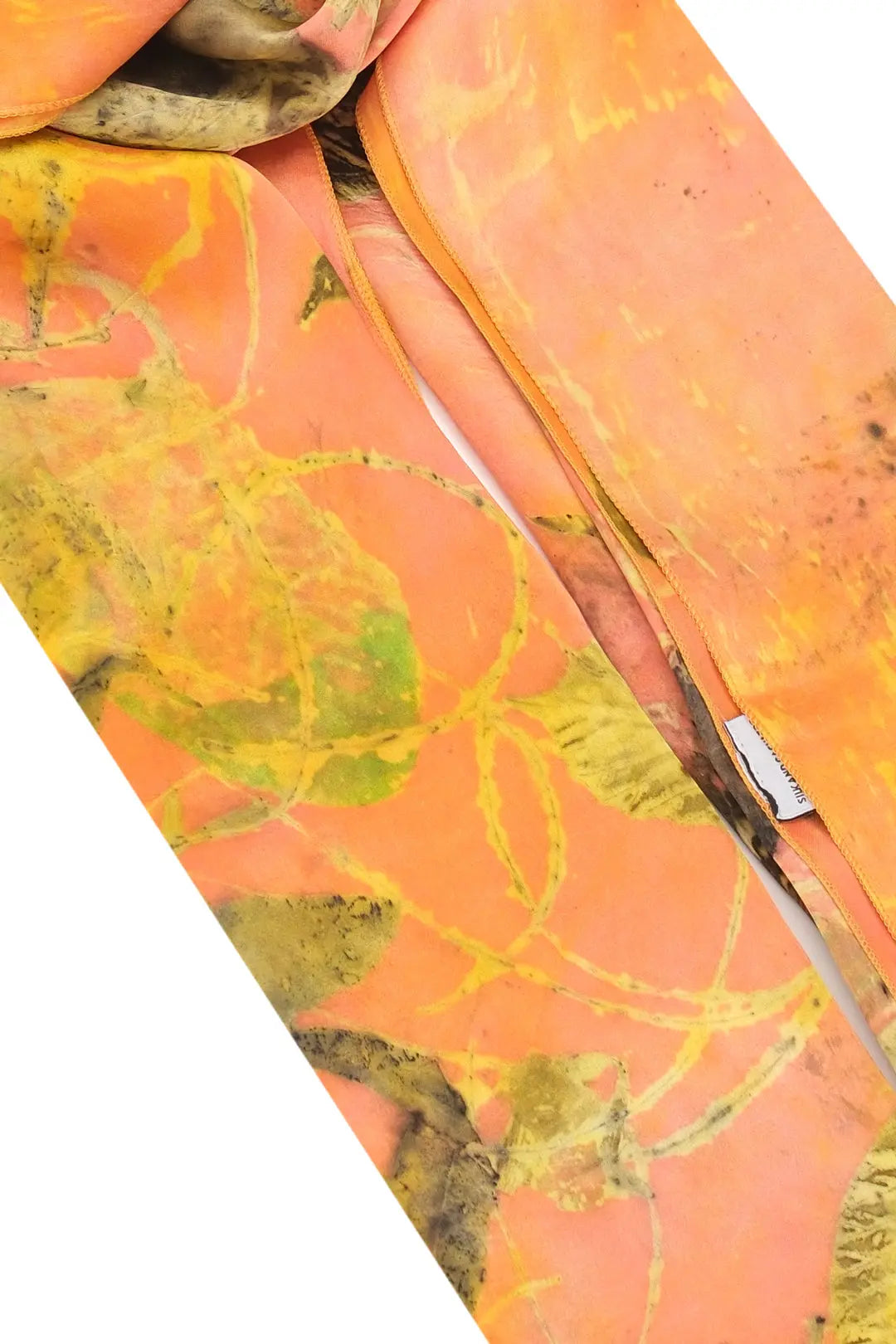 Somon Saf İpek El Baskısı Ekolojik Şal 90 x 200 cm Silk and Cashmere