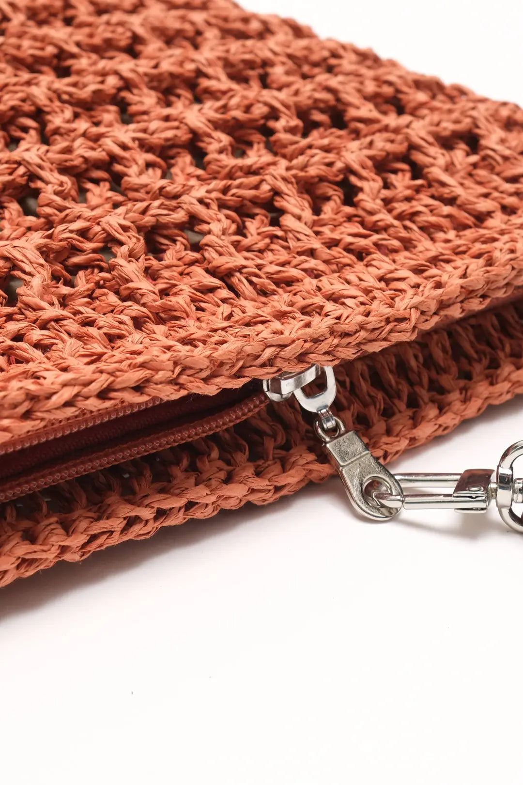 Tarçın Nina Dokulu Hasır El Çanta Silk and Cashmere