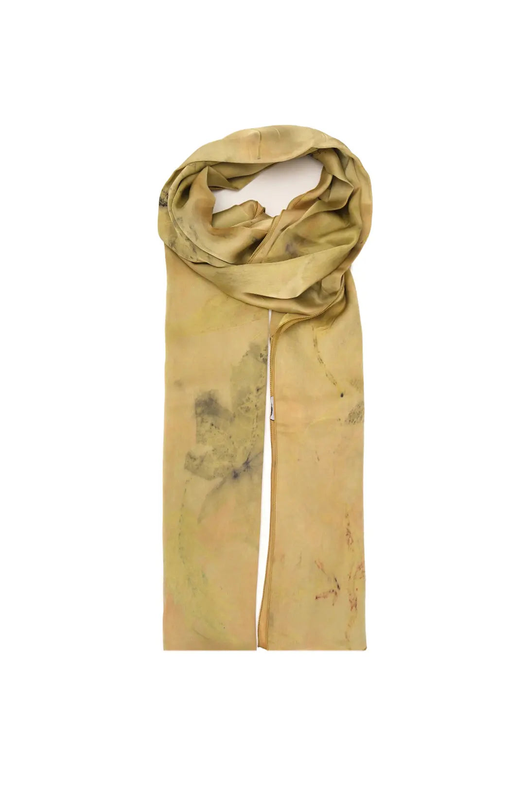 Yeşil Saf İpek El Baskısı Ekolojik Şal 90 x 200 cm