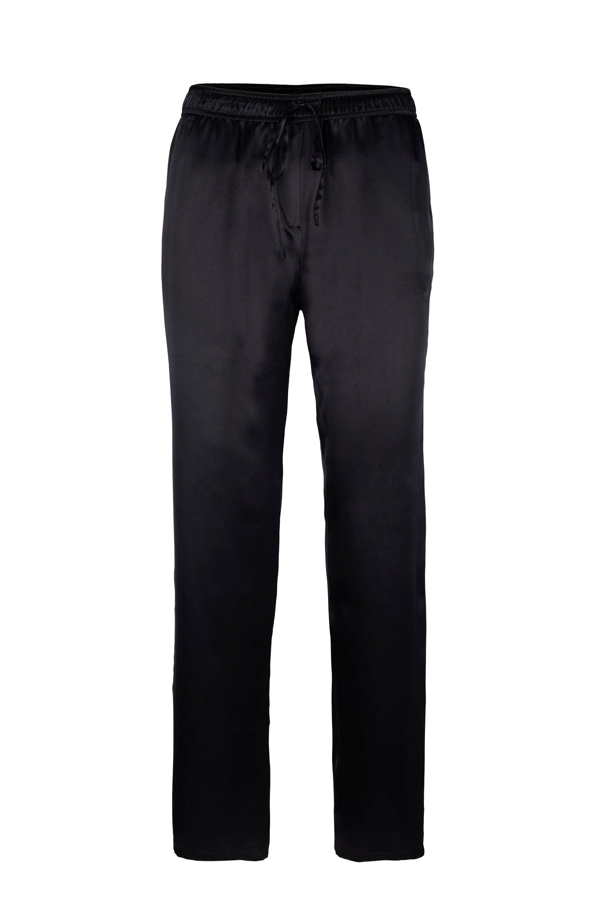 Siyah Astrid Saf İpek Pantolon