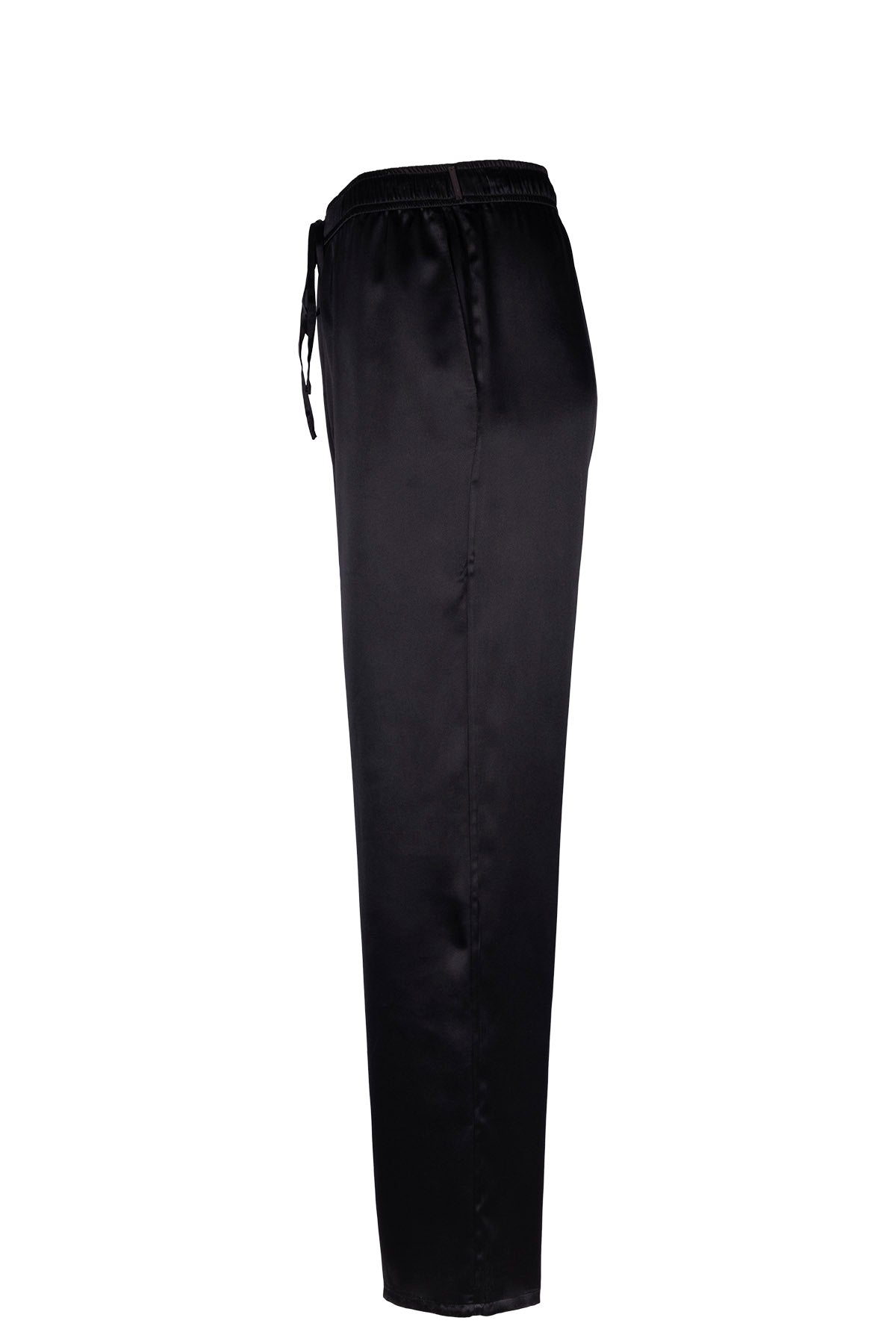 Siyah Astrid Saf İpek Pantolon