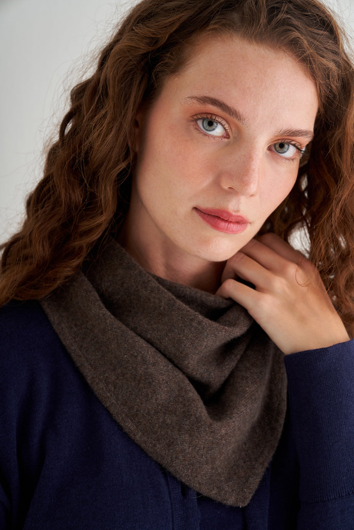 Vizon Rose Saf Kaşmir Fular Bandana 115x45x45 cm