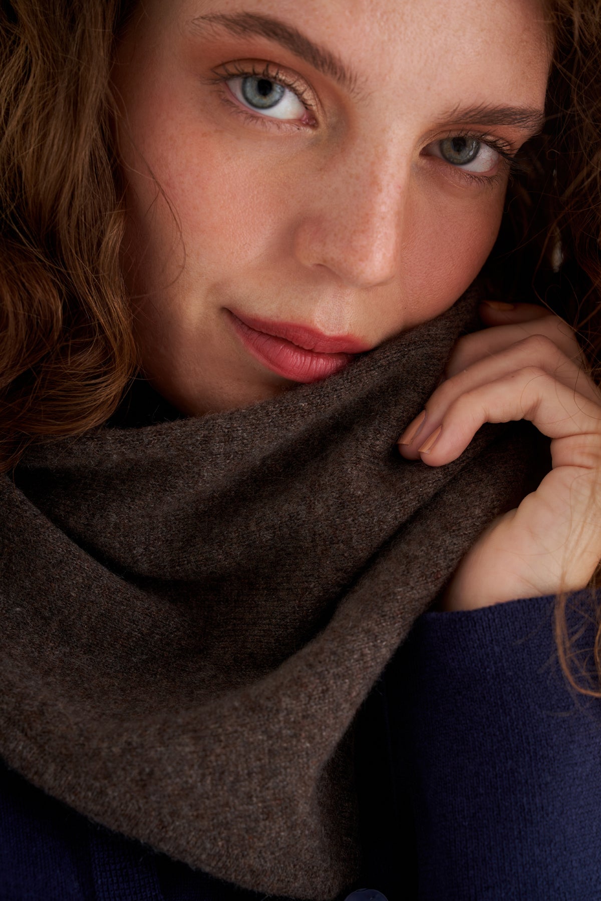 Vizon Rose Saf Kaşmir Fular Bandana 115x45x45 cm