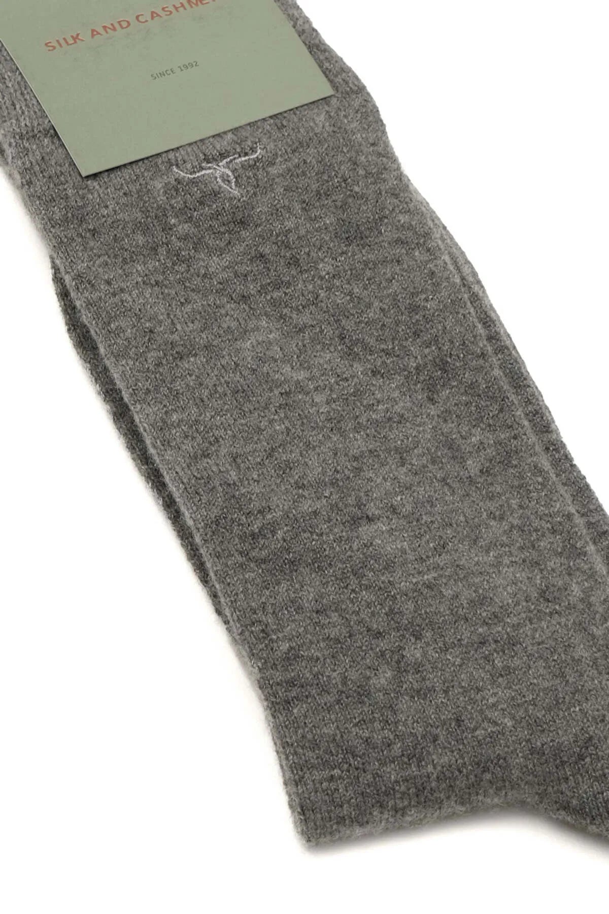 Orta Gri Melanj Saf Kaşmir Erkek Çorap